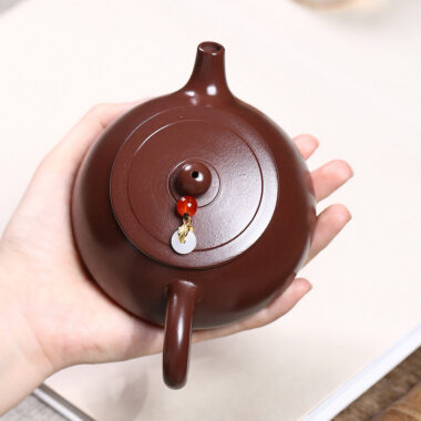 Yixing Zisha Teapot [Ping Gai Shi Piao] (Zi Zhu Ni – 250ml)