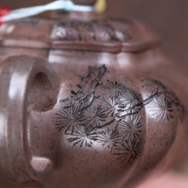Yixing Zisha Teapot [Sifang Chuan Lu Pot] (Qinghui Duan Firewood Fired – 270ml)