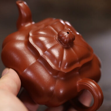 Full Handmade Yixing Zisha Teapot [Jin Nang Chuan Lu Pot] (Dahongpao – 190/280ml)