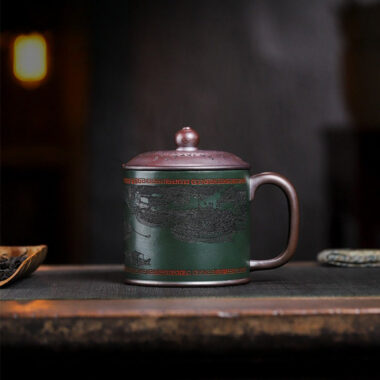Master Handmade Yixing Zisha Tea Mug [The Great Bianjing] (Jinsha Zi Ni – 470ml)