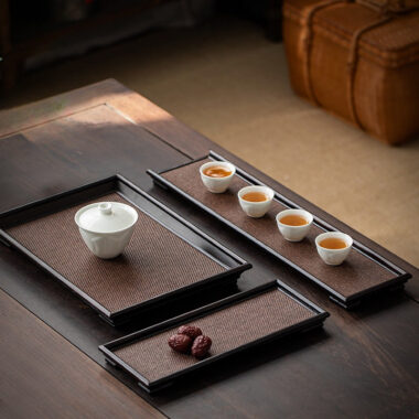 Sandalwood Bamboo Rattan Tea Tray