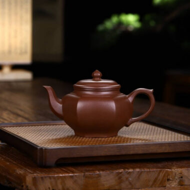 Full Handmade Yixing Zisha Teapot [Liufang Xiao Ying Pot] (Di Cao Qing – 280ml)