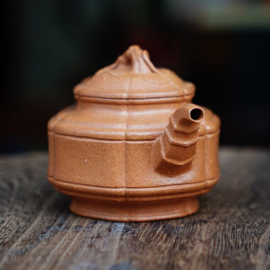 Full Handmade Yixing Zisha Teapot [Liufang Zhu Gu Pot] (Jiang Po Ni – 190ml)