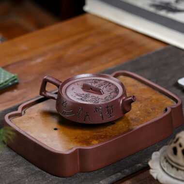 Full Handmade Yixing Zisha Teapot [Smooth & Fine] (Zi Ni – 130ml)