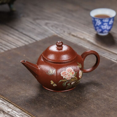 Full Handmade Yixing Zisha Teapot [Hua Ban Cha Xiang] (Hong Jiang Po Ni – 240ml)