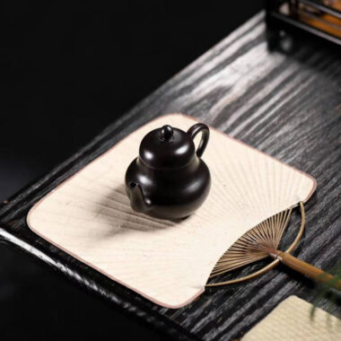 Yixing Zisha Teapot [Si Ting] (Dahongpao Ashed Black – 170ml)