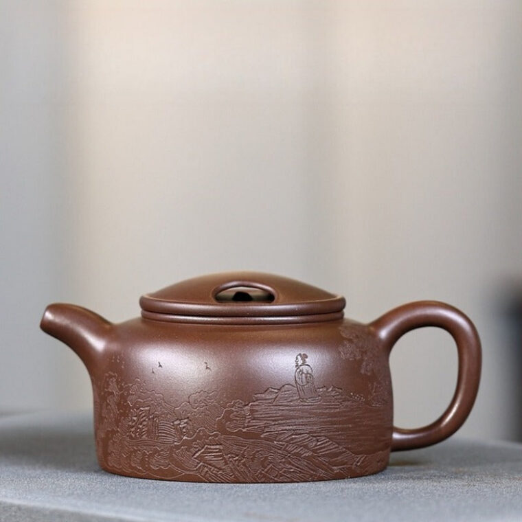 Full Handmade Yixing Zisha Teapot [Niu Gai Lianzi Pot] (Zi Ni – 230ml)