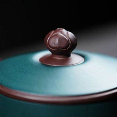 Yixing Zisha Tea Mug with Filter [Ruyi] (Zi Ni / Lu Ni – 480ml)