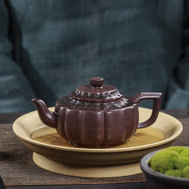 Full Handmade Yixing Zisha Teapot [Jin Wen Yu Wan] (Zi Ni – 300ml)