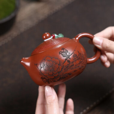 Yixing Zisha Teapot [Bird Xishi] (Dahongpao – 340ml)