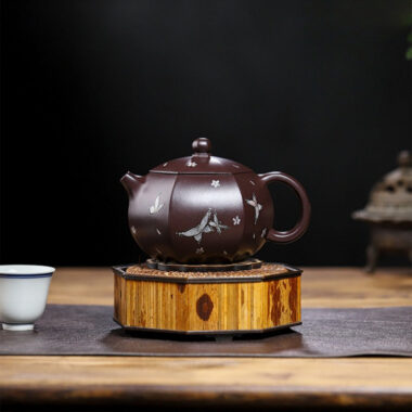 Full Handmade Yixing Zisha Teapot [Butterfly Xishi] (Zi Jia Ni – 460ml)