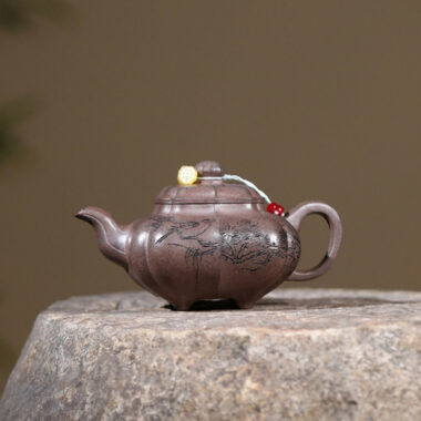Yixing Zisha Teapot [Sifang Chuan Lu Pot] (Qinghui Duan Firewood Fired – 270ml)