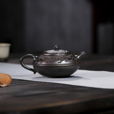 Full Handmade Yixing Zisha Teapot [Yu Yuan] (Tian Qing Ni – 180ml)