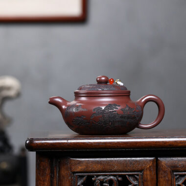Yixing Zisha Teapot [Shanshui Fanggu] (Zi Ni – 400ml)