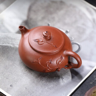 Full Handmade Yixing Zisha Teapot [Chun Hua] (Zhu Sha Zhu Ni – 180ml)
