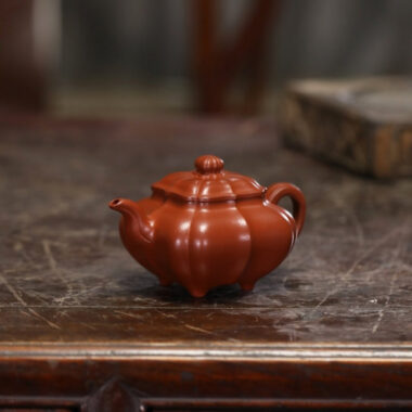 Full Handmade Yixing Zisha Teapot [Jin Nang Chuan Lu Pot] (Dahongpao – 190/280ml)
