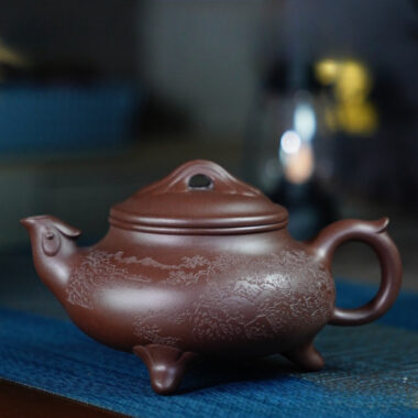Full Handmade Yixing Zisha Teapot [Feng Wu Jiu Tian Pot] (Zi Ni – 300ml)