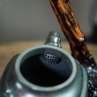 Full Handmade Yixing Zisha Teapot [Bamboo Pot] (Long Bei Qing – 320ml) (Rare Clay Type / Last Piece)