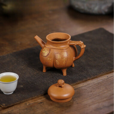Full Handmade Yixing Zisha Teapot [Shenzhou Fuding] (Jin Jiang Po Ni – 320ml)