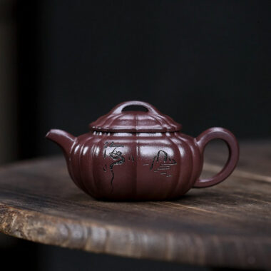 Full Handmade Yixing Zisha Teapot [Shan Hai] (Zi Ni – 150ml)
