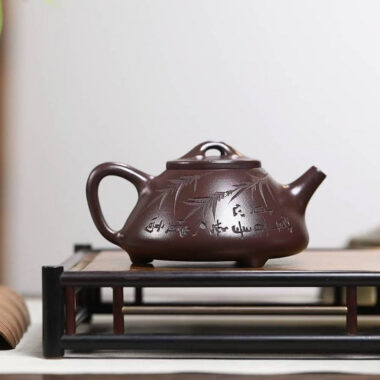 Yixing Zisha Teapot [Bamboo Ziye Shi Piao] (Zi Ni – 240ml)