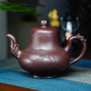 Full Handmade Yixing Zisha Teapot [Yinlu Pot] (Di Cao Qing – 510ml)