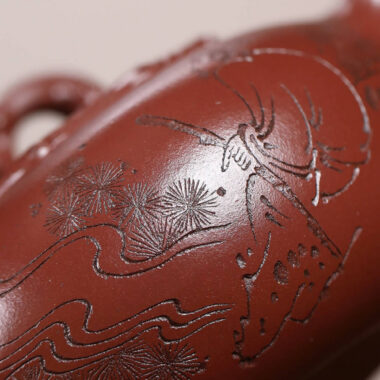 Full Handmade Yixing Zisha Teapot Set [Guan Yun Ting Tao] (Di Cao Qing – 300ml)