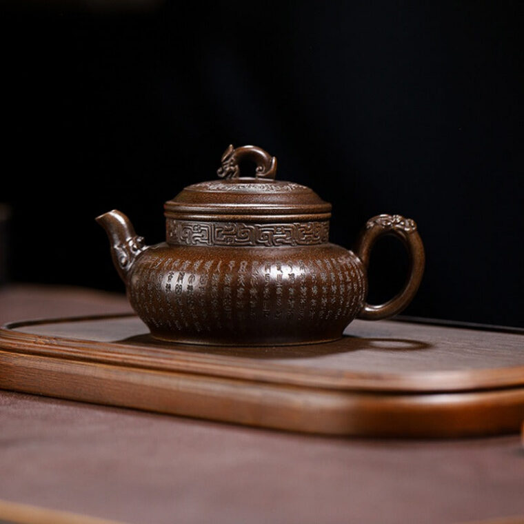 Yixing Zisha Teapot [Tanzi Pot] (Gu Tong Ni – 290ml)