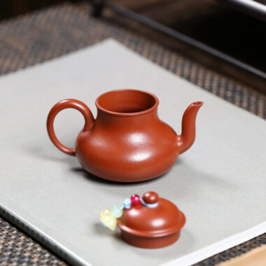 Yixing Zisha Teapot [Mini Si Ting] (Wrinkled Skin Zhu Ni – 100ml)
