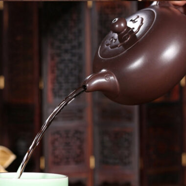 Full Handmade Yixing Zisha Teapot [Yuan Ruyi] (Lao Zi Ni – 160/320ml)
