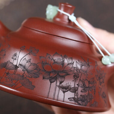 Yixing Zisha Teapot [Lotus Hat] (Long Xue Sha – 170ml)