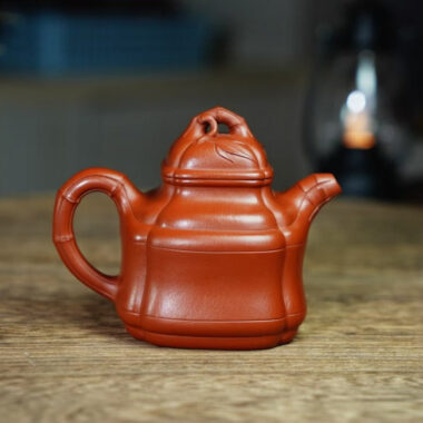 Full Handmade Yixing Zisha Teapot [Bamboo Pot] (Zhu Ni – 150ml)