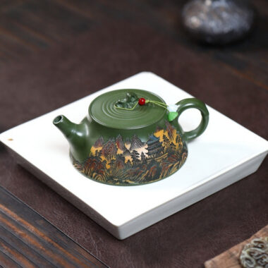 Yixing Zisha Teapot [Mountains & Rivers] (Lu Ni – 230ml)