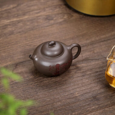 Yixing Zisha Teapot [Green Bamboo] (Qinghui Duan – 180ml)