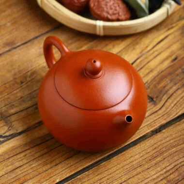 Full Handmade Yixing Zisha Teapot [Xishi Pot] (Zhao Zhuang Zhu Ni – 170ml)