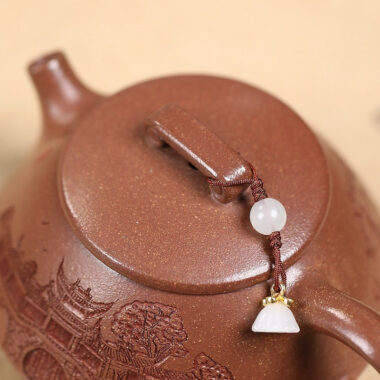 Yixing Zisha Teapot [Qiao Gai Na Piao] (Jiang Po Ni – 170ml)