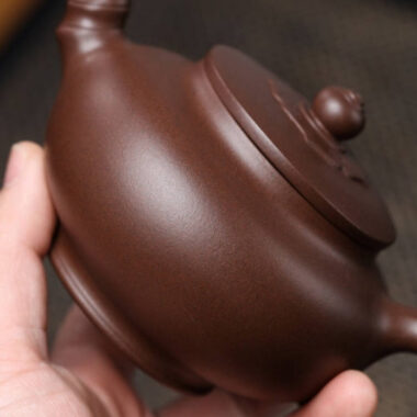 Full Handmade Yixing Zisha Teapot [Elegant Bamboo Pot] (Zi Ni – 300ml)