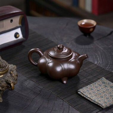 Full Handmade Yixing Zisha Teapot [Sanzu Ruyi] (Baoshan Zi Ni – 300ml)