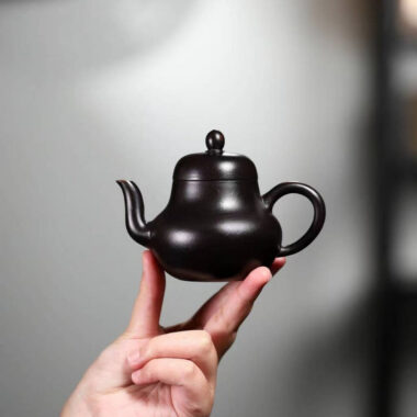 Yixing Zisha Teapot [Si Ting] (Dahongpao Ashed Black – 170ml)