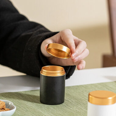 Ceramic Tea Jar | Tea Caddy | Mini Travel Tea Caddy [Tao Yue] 70ml