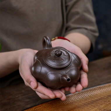 Full Handmade Yixing Zisha Teapot [Sanzu Ruyi] (Baoshan Zi Ni – 300ml)