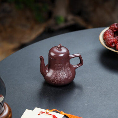 Full Handmade Yixing Zisha Teapot [Qing Feng Ming Yue] (Zi Ni – 170ml)