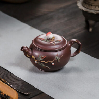Full Handmade Yixing Zisha Teapot [Lucky & Healthy] (Zi Ni – 260ml)