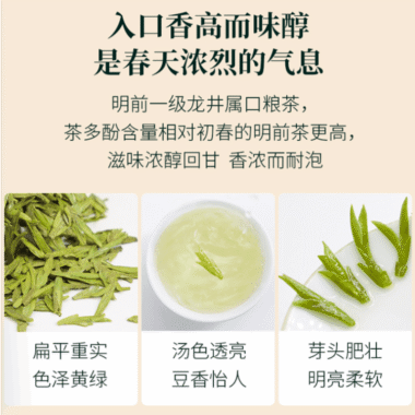2025 Early Spring Zhejiang Shaoxing [Long Jing] Class 1 Green Tea 300g