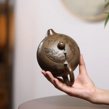 Yixing Zisha Teapot [Jiangshan Ru Hua Xishi] (Chenxiang Ni Firewood Firing – 550ml)
