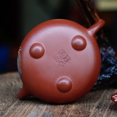 Full Handmade Yixing Zisha Teapot [Jingzhou Shi Piao Pot] (Dahongpao – 280ml)