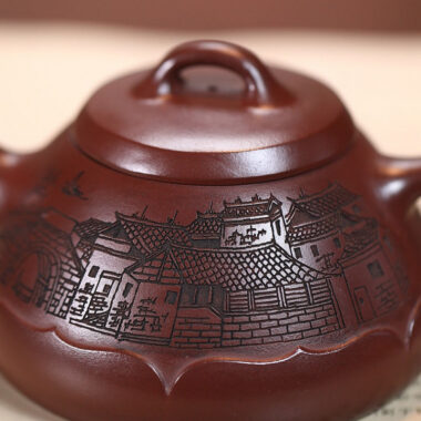 Yixing Zisha Teapot [Lotus Piao] (Long Xue Sha – 320ml)
