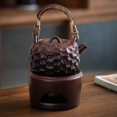Retro Ceramic Direct Fire Teapot [Tiliang Hammer Pattern Pot] 600ml