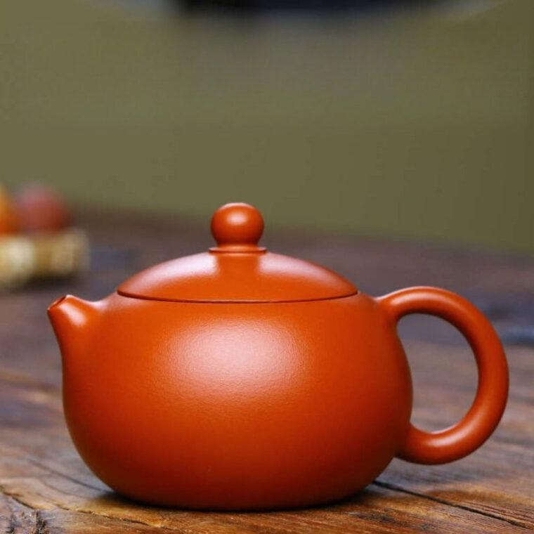 Full Handmade Yixing Zisha Teapot [Xishi Pot] (Zhao Zhuang Zhu Ni – 170ml)