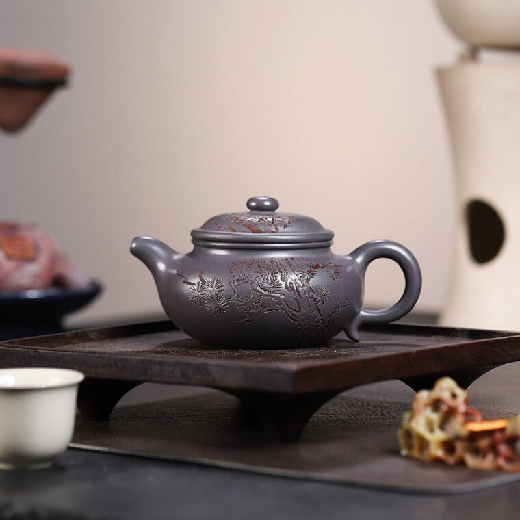 Yixing Zisha Teapot [Songzhi Fanggu] (Ting Qing Ni – 250ml)